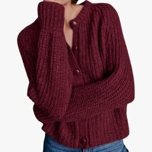 Adorable Burgundy Cardigan